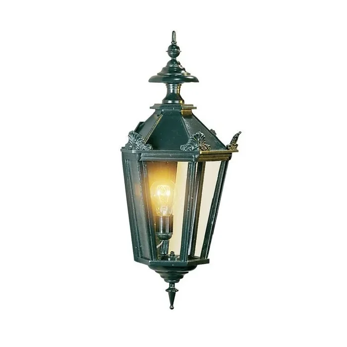 KS – Nostalgische Außenlampe Oxford 11 mit Kronen – schwarz
