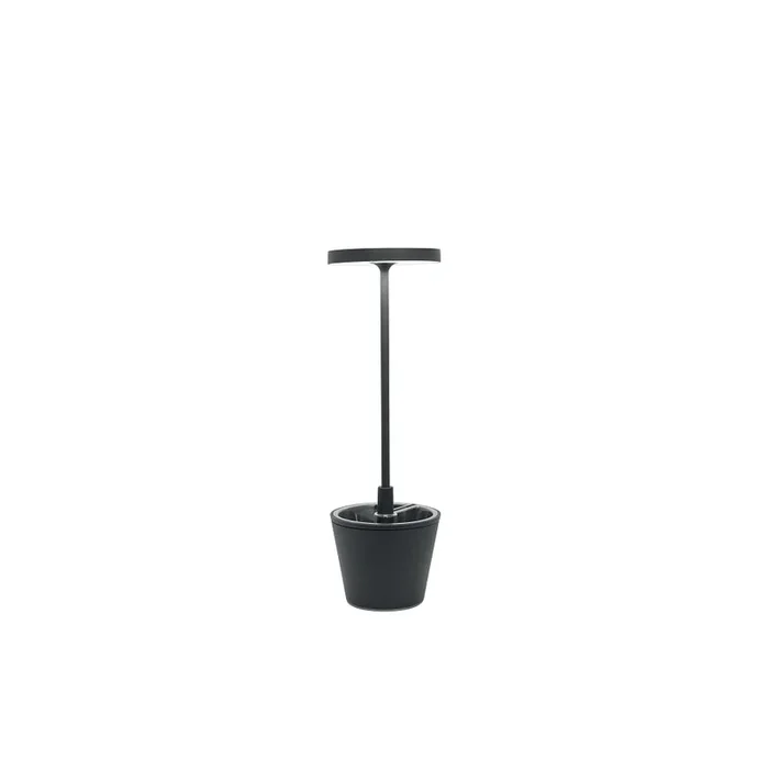 LED Akku-Tischleuchte POLDINA REVERSO, 2,3W, 2200K|2700K|3000K, 241lm|250lm|262lm, CRI>80, IP54, dimmbar, dunkelgrau