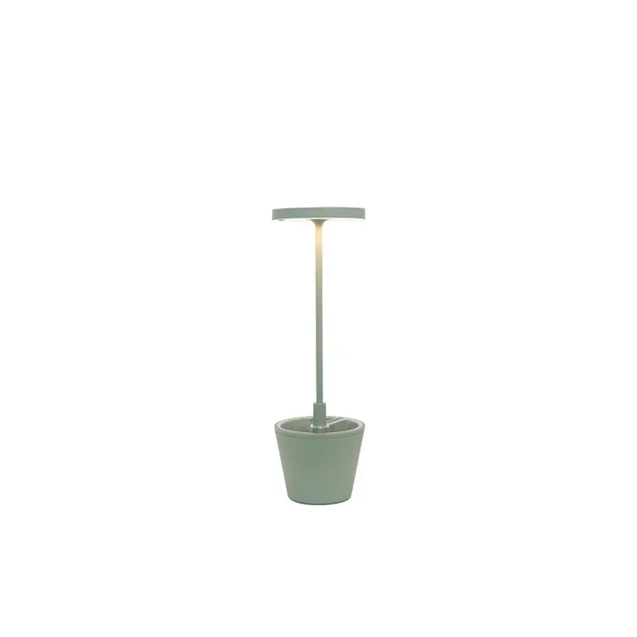 LED Akku-Tischleuchte POLDINA REVERSO, 2,3W, 2200K|2700K|3000K, 241lm|250lm|262lm, CRI>80, IP54, dimmbar, Salbeigr�n