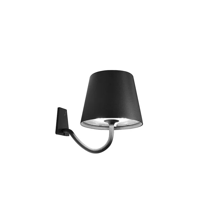 LED Akku-Wandleuchte POLDINA Au�enleuchte, 2,2W, 2200K/2700K/3000K, 130-150lm, dunkelgrau