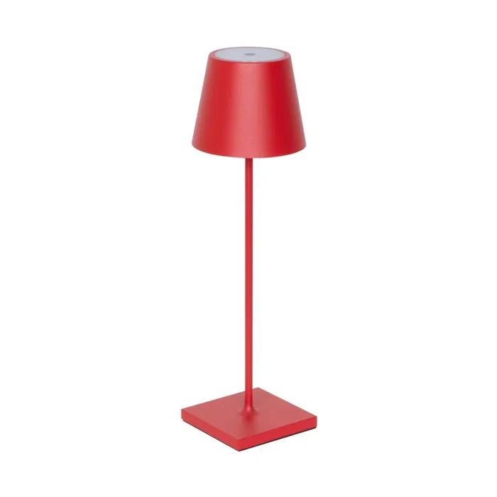 LED-Akkutischleuchte Nuindie in Feuerrot 2,2W 180 lm Flex Mood 2200K-2700K mit Li-Ion-Akku inkl. USB-C Ladekabel IP54