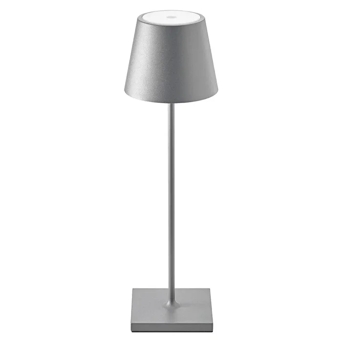 LED-Akkutischleuchte Nuindie in Graphitgrau 2,2W 180 lm Flex Mood 2200K-2700K mit Li-Ion-Akku inkl. Easy-Connect Ladekabel IP54
