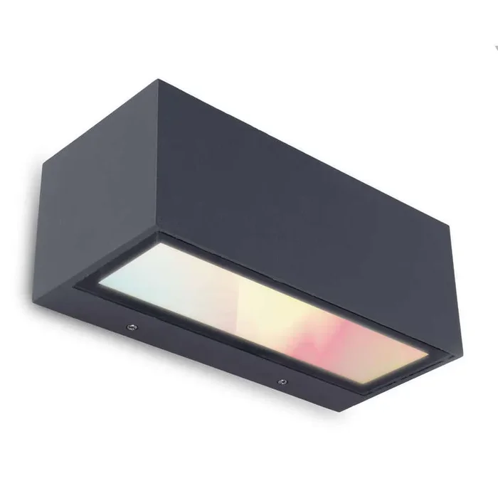LED Au�enwandleuchte GEMINI UP&DOWN, IP54, 17.4W RGB + 2700-6500K 900lm 2x 138�, Bluetooth dimmbar, anthrazit