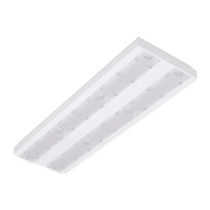 LED Aufbauleuchte, 40cm, 90�, 78W, 4000K, 10400lm, CRI 80, ballwurfsicher, Linsenoptik, IP65, wei�, Multipower