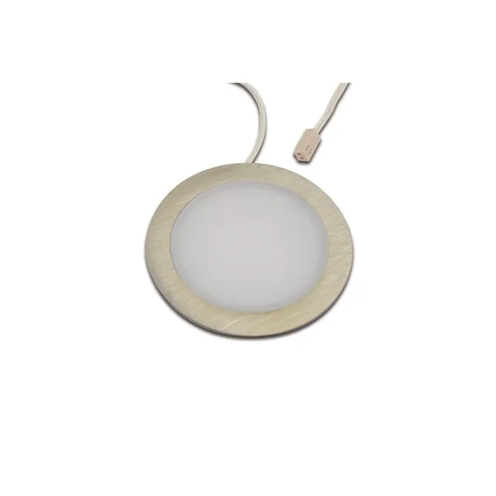 LED Diffusor-Einbauleuchte FAR 68, IP44, rund, M�bel + Decken, LED 24-Stecker, exkl. BG, CRi>93, 4W 3000K 312lm, edelstahl