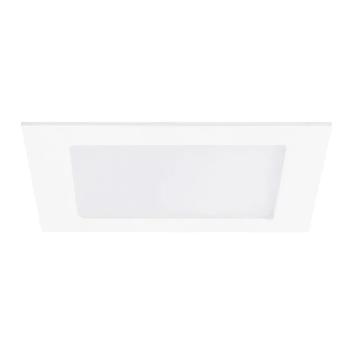 LED Einbau-Downlight, 17cm, quadratisch, flach, 110�, 13W, 1600lm, IK05, IP44, dimmbar, wei�/opal, 4000K