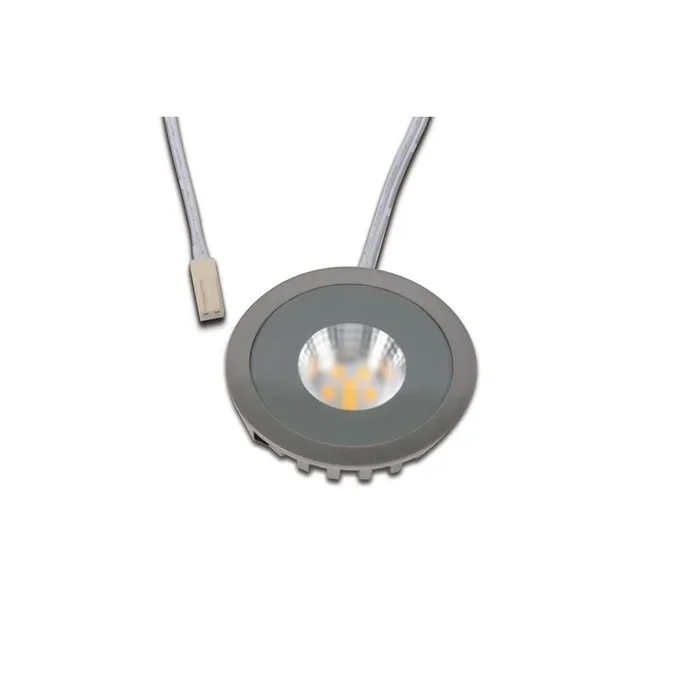 LED Einbauleuchte, � 5cm, 2,8W, 3000K, 285lm, IP20, edelstahl matt