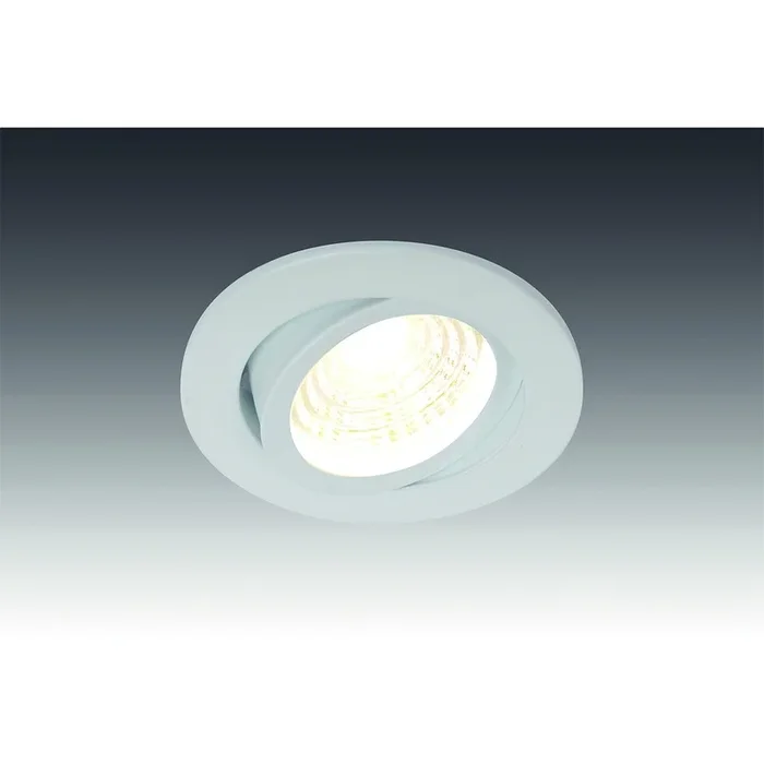 LED Einbaustrahler ECO SR 68 Set, IP20, 230V, 6.5W, inkl. Trafo + Anschlussbox, schwenkbar, dimmbar, 3000K, wei�