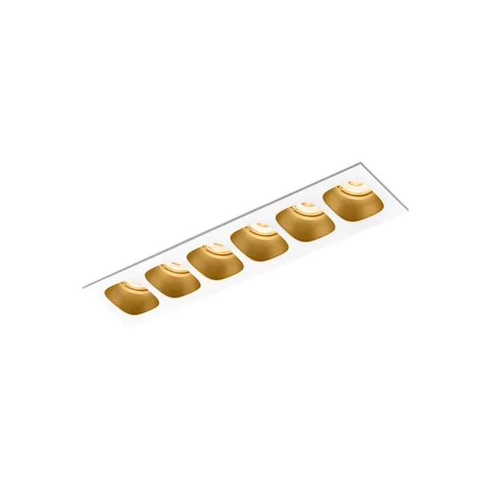 LED Einbaustrahler PIRRO 6.0, 6-flammig, 4.5W, 3000K, CRi >90, dimmbar, wei�-gold