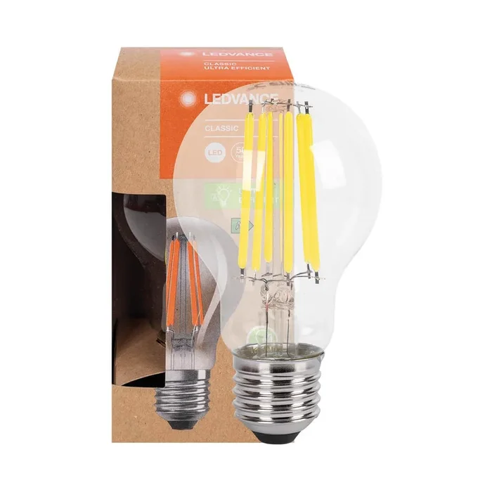 LED-Filament-Lampe ULTRA EFFICIENT CLASSIC A AGL-Form 5W 1.055lm klar E27 3000K