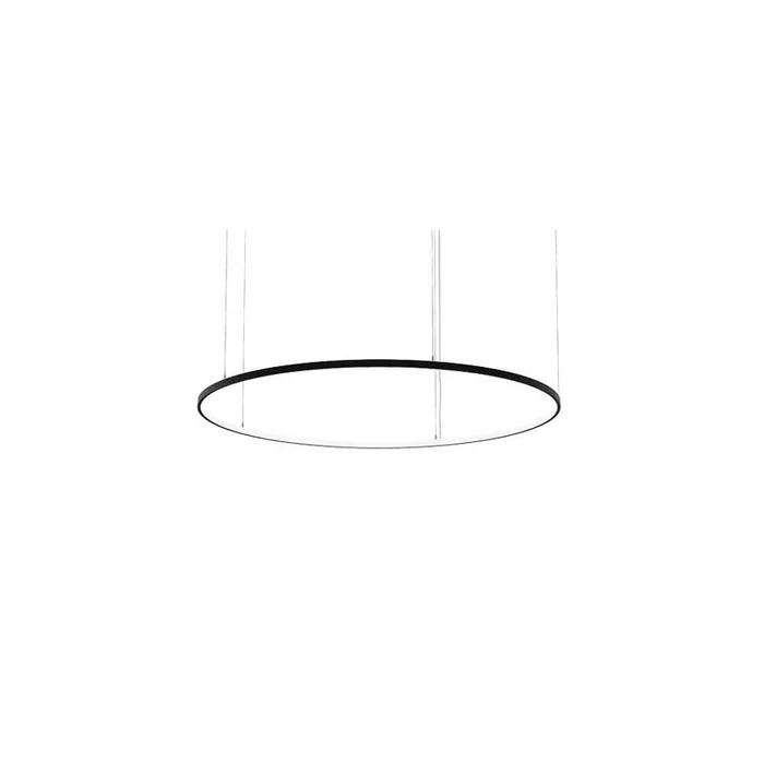LED Pendelleuchte ANDROS IN, Ringform, � 180cm, CRi >90, UGR <22, Matter dimmbar, 130W 3000K, strukturschwarz