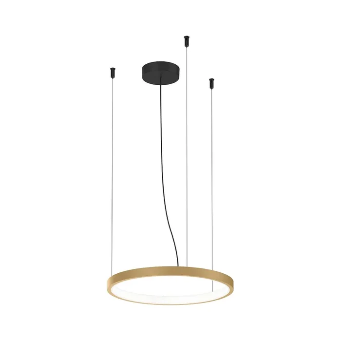 LED Pendelleuchte KUJO 1.0, Ring � 38cm, H�he max. 400cm, 10.7W 2700K 760lm, CRi >90, dimmbar, champagner