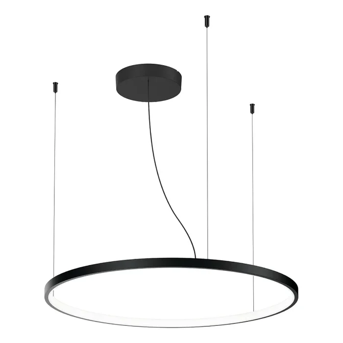 LED Pendelleuchte KUJO 3.0, Ring � 75.6cm, H�he max. 400cm, 18.8W 2700K 1520lm, CRi >90, dimmbar, mattschwarz