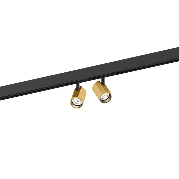 LED Schienenstrahler CENO 2.0 ON STREX 48V TRACK, CRi >90, UGR <16, kardanisch, schaltbar, 14W 2700K 31�, mattschwarz / gold