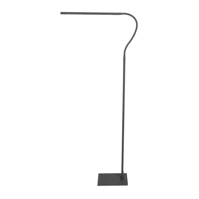LED Stehleuchte / Leseleuchtee SERPENT, 6W 2700lm 600lm, mit gummiertem Flexarm + Push-Dimmer, schwarz matt