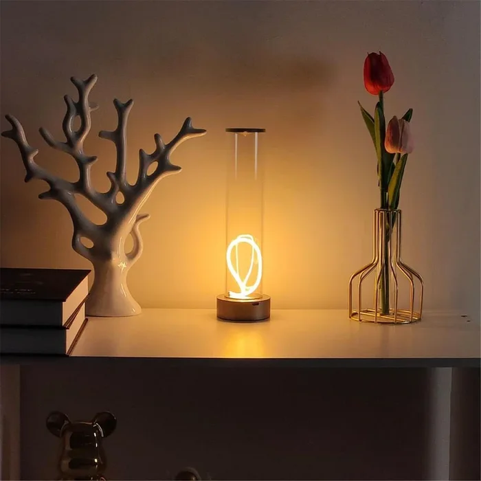 LED-Tischleuchte “Magic“, Metall/Glas, 90lm, 3000K, anthrazit, dimmbar