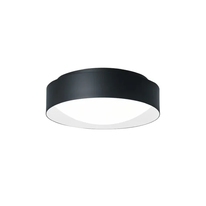 LED Wand-/Deckenleuchte PREMIUM ARCHITEKTUR, � 30,8cm, 9-18W, 3000K, 1200-2100lm, IP40, IK02, Multipower, schwarz/schneewei�