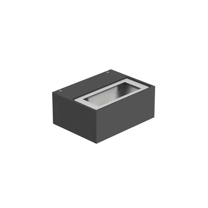 LED Wandleuchte ORION H M, 5,5W, 2700K, 259lm, IP65, IK06, statisch, anthrazit / Glas opal