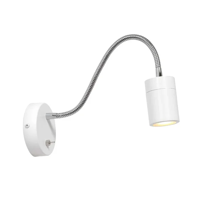 LED Wandleuchte UPROUND, 1-flammig, GU10, 4,9W, 2700K, IP20, wei�