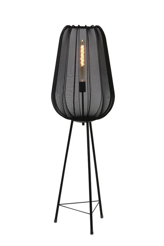 Light & Living – Böhmische Stehleuchte Plumeria schwarz Ø 42cm