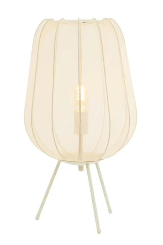 Light & Living – Japandi Tischleuchte Plumeria creme Ø 34cm