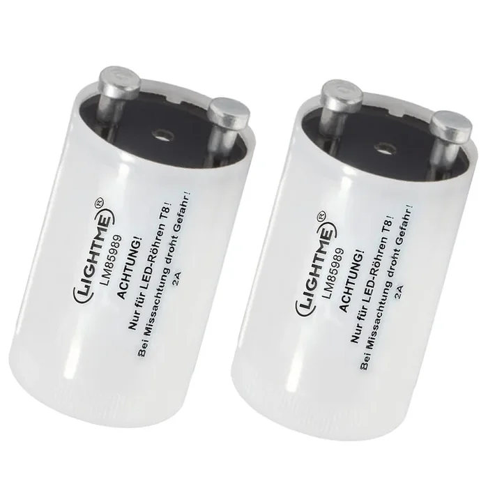 (LIGHTME) 2er-Pack T8 Starterbr�cke mit 2A Sicherung f�r LED
