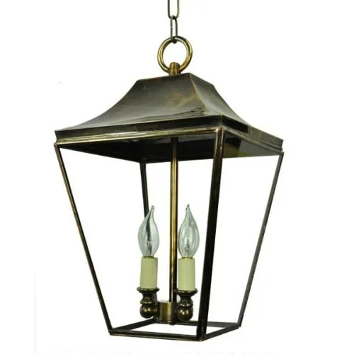 Limehouse – Ländliche Hängelampe Knightbridge 2-flammig 48cm – Nickel poliert (N)