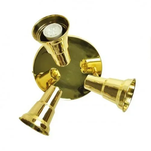 Limehouse – Ländliche Lampe Spot Disk 3-flammig – Messing (PB)