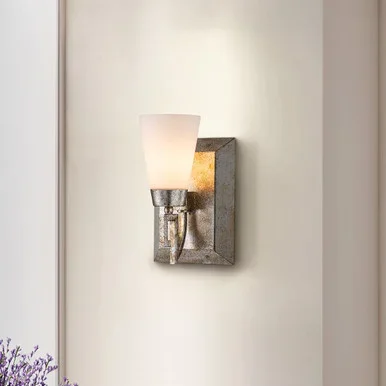 Lucas + McKearn Lemuria One Light Bath in Silver Leaf – BB1006S-1