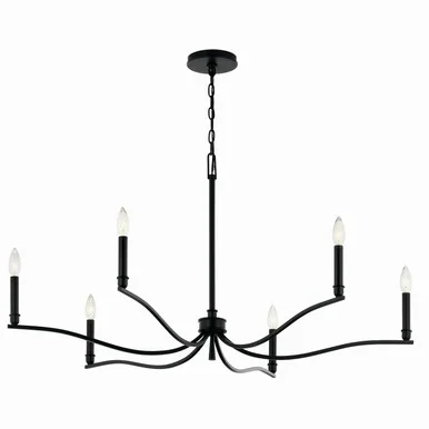 Malene Six Light Chandelier (52696BK)
