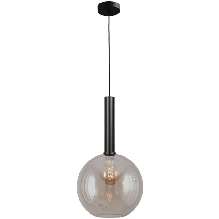 Masterlight – Hängelampe Ø 30cm Bella 2 Schwarz mit goldenem Glas