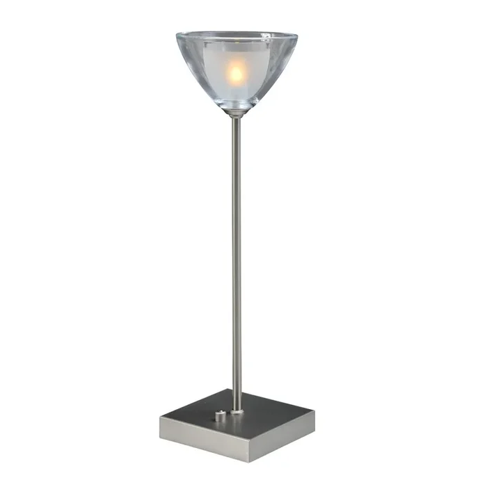 Masterlight – LED Tischlampe Caterina LED 42 cm metallic-grau