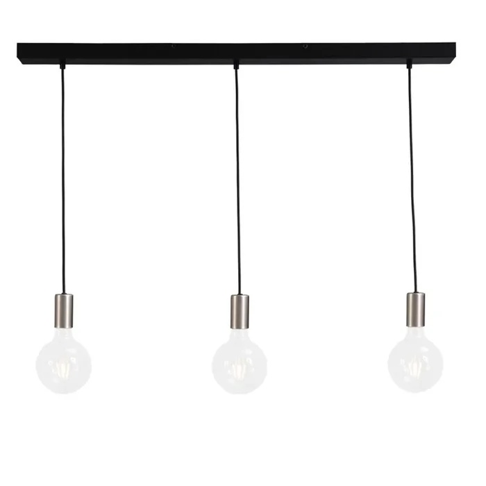 Masterlight – Pendelleuchte Concepto 3 Lichtschwarz mit Metallgrau