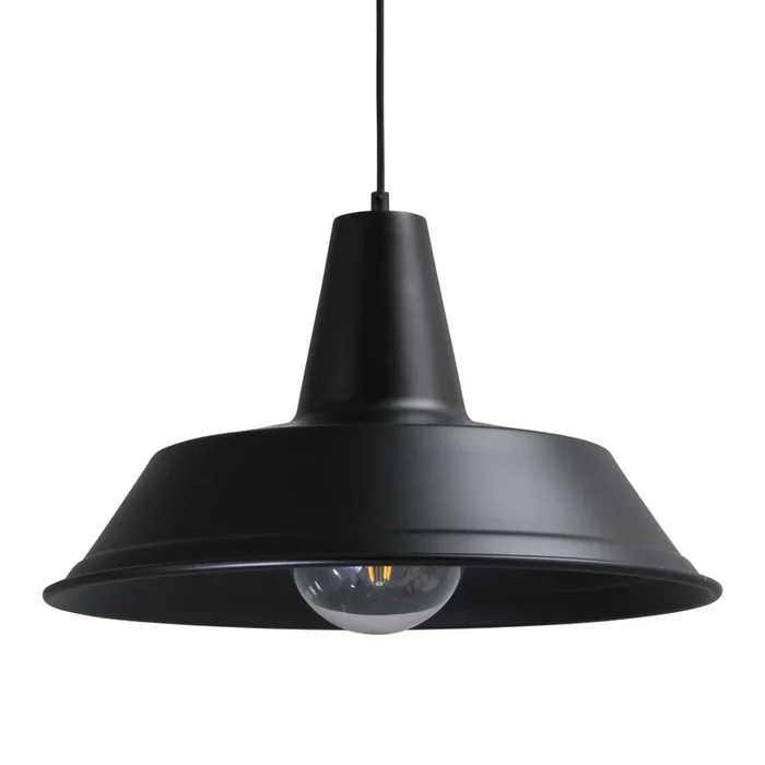 Masterlight – Schwarze Retro-Pendelleuchte Industria 45