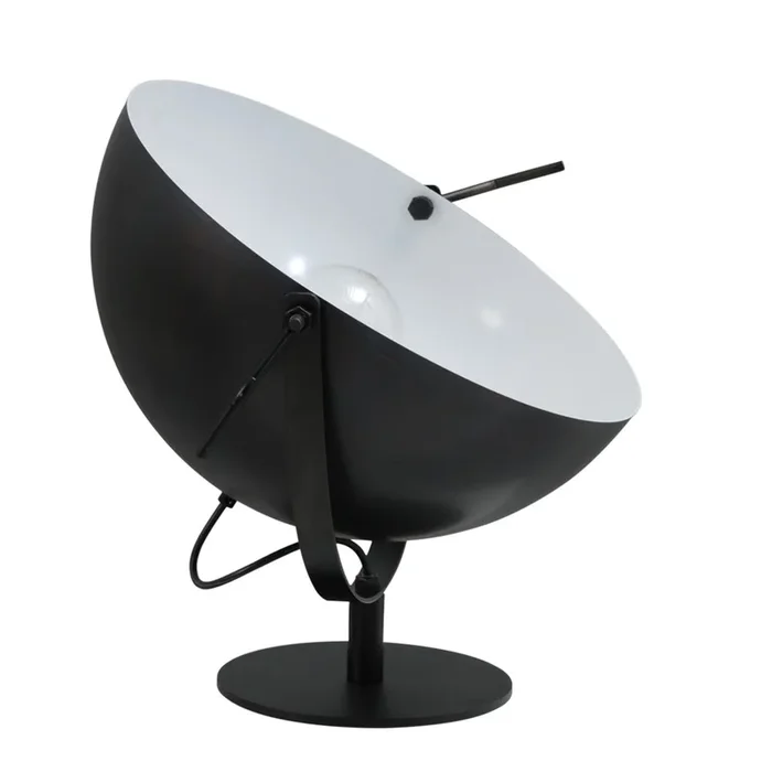 Masterlight – Tischlampe Industria Uplighter 40 cm schwarz mit weiß