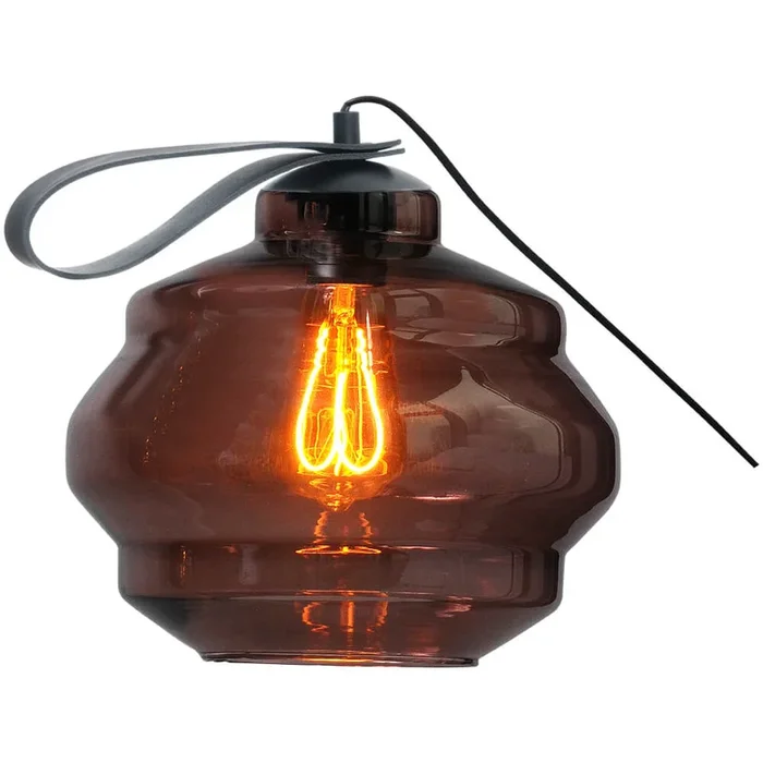 Masterlight – Tischlampe Porto Mit Kugel aus rotem Glas tragen