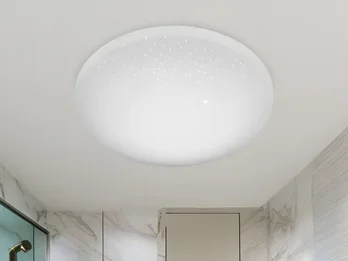 meineWunschleuchte LED Deckenleuchte SILMA klein mit Sternenhimmel fürs Bad IP44, Ø 28cm