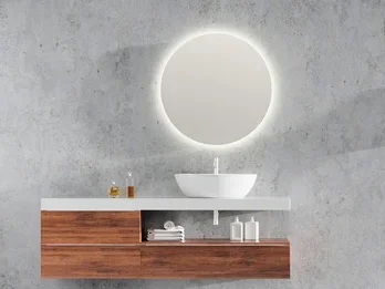 MIRRORS AND MORE LED Lichtspiegel Bad Wandspiegel FRANZI rund Ø 60cm