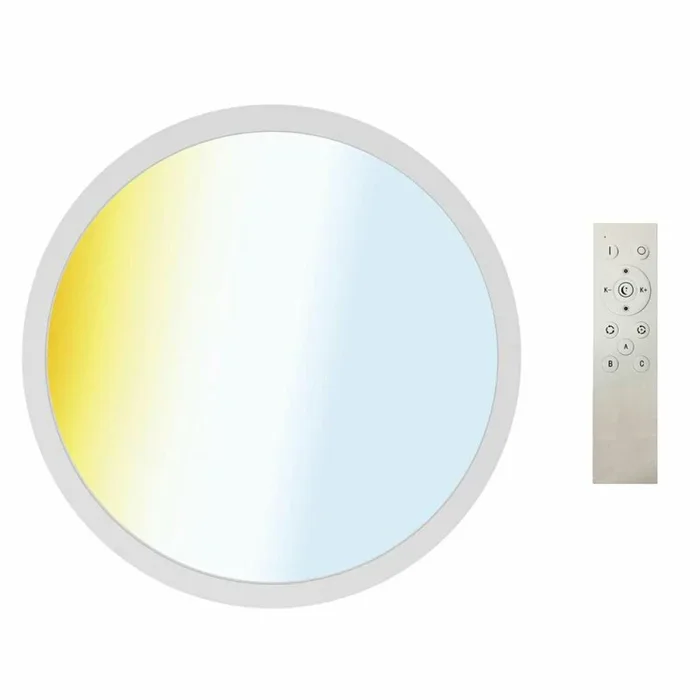 Müller-Licht LED Aufbaupanel Calida Switch Tone Ø55cm Weiß 36W 3000lm CCT 2700K – 6500K dimmbar Fernbedienung