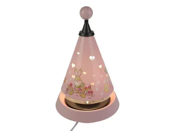 Niermann Tischlampe Kinderzimmer Carrousel projiziert süsse Herzen ins Kinderzimmer