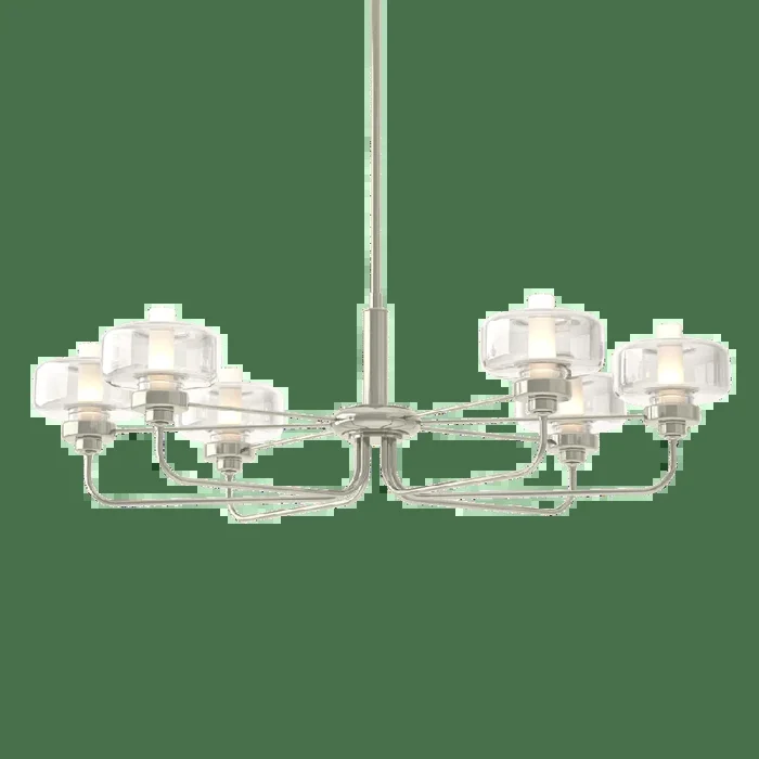 Nola Pendant – Sterling – Clear with Frost Glass