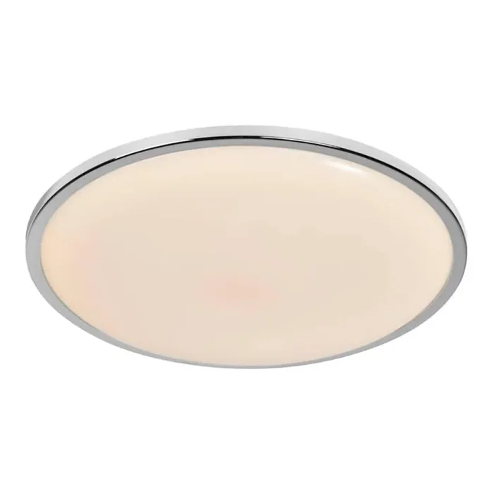 Nordlux LED Deckenleuchte Theros Chrom Ø35cm IP44 17W 1650lm 3000K/4000K 3-Stufen-Dimmbar + Nachtlicht