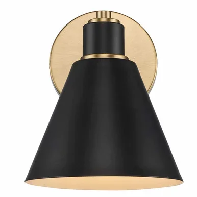 One Light Wall Sconce (22591 AG-BK)