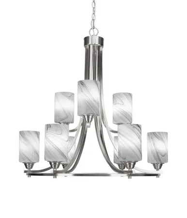 Paramount Nine Light Chandelier (3409-BN-3009)