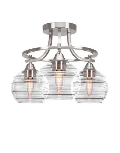 Paramount Three Light Semi-Flush Mount (3417-BN-5110)