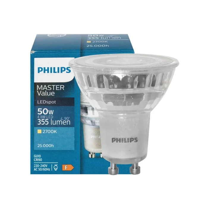 PHILIPS MASTER LED Spot GU10 4,8W 355lm 2700K 36° dim