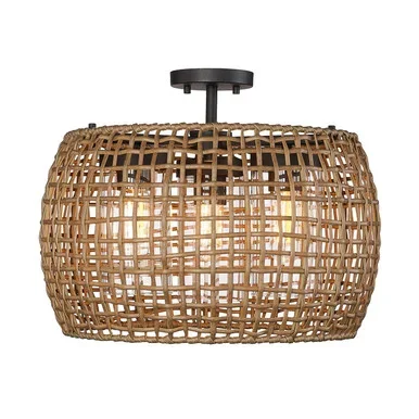 Piper Three Light Outdoor Semi-Flush Mount (1067-OSF NB-MAW)