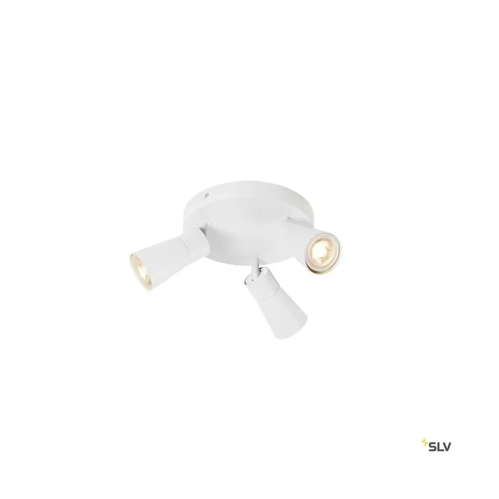 PURI 2.0 Cone, Wand- und Deckenaufbauleuchte, rund, 3 x max. 6 W GU10, weiß