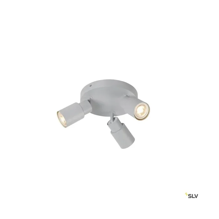 PURI 2.0 Tube, Wand- und Deckenaufbauleuchte, rund, 3 x max. 6 W GU10, grau