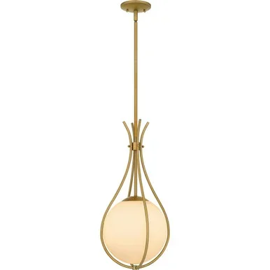 Quoizel Quoizel Pendant One Light Mini Pendant in Aged Brass – QP6216AB